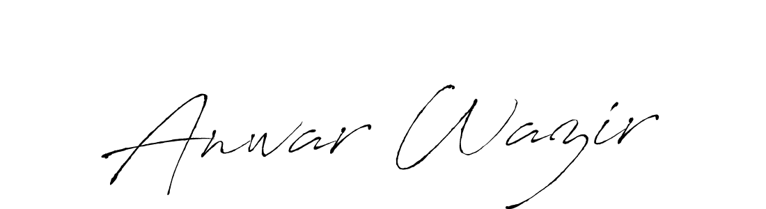 The best way (Antro_Vectra) to make a short signature is to pick only two or three words in your name. The name Anwar Wazir include a total of six letters. For converting this name. Anwar Wazir signature style 6 images and pictures png