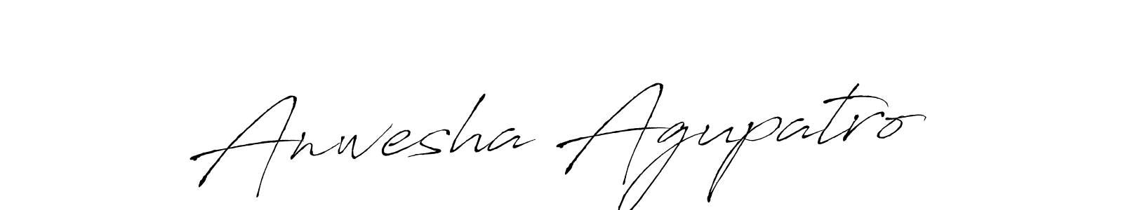 How to make Anwesha Agupatro name signature. Use Antro_Vectra style for creating short signs online. This is the latest handwritten sign. Anwesha Agupatro signature style 6 images and pictures png