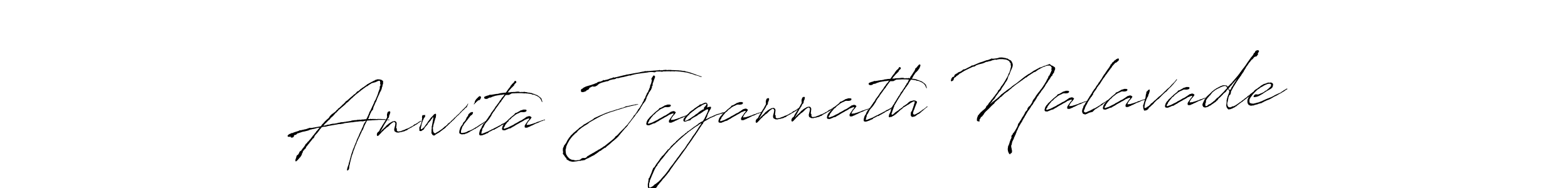 How to make Anwita Jagannath Nalavade name signature. Use Antro_Vectra style for creating short signs online. This is the latest handwritten sign. Anwita Jagannath Nalavade signature style 6 images and pictures png