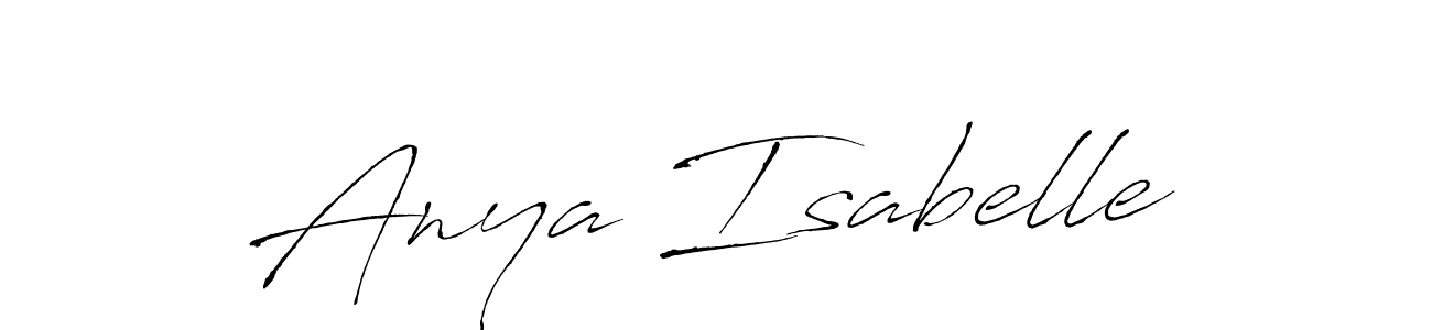 Anya Isabelle stylish signature style. Best Handwritten Sign (Antro_Vectra) for my name. Handwritten Signature Collection Ideas for my name Anya Isabelle. Anya Isabelle signature style 6 images and pictures png