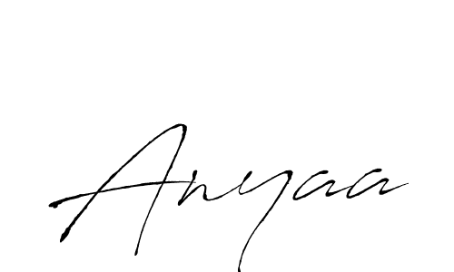 Make a beautiful signature design for name Anyaa. With this signature (Antro_Vectra) style, you can create a handwritten signature for free. Anyaa signature style 6 images and pictures png