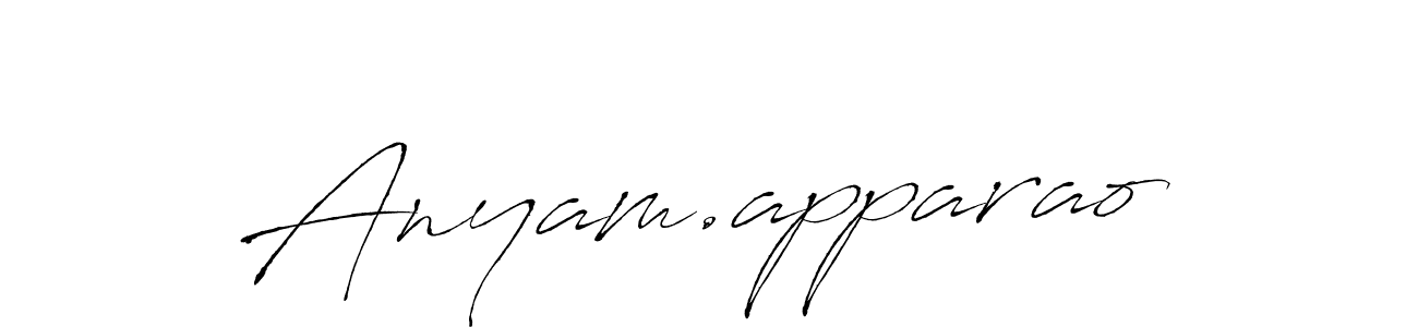 Create a beautiful signature design for name Anyam.apparao. With this signature (Antro_Vectra) fonts, you can make a handwritten signature for free. Anyam.apparao signature style 6 images and pictures png