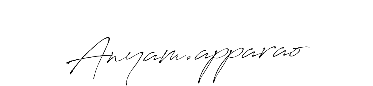 Create a beautiful signature design for name Anyam.apparao. With this signature (Antro_Vectra) fonts, you can make a handwritten signature for free. Anyam.apparao signature style 6 images and pictures png