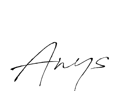 Design your own signature with our free online signature maker. With this signature software, you can create a handwritten (Antro_Vectra) signature for name Anys. Anys signature style 6 images and pictures png