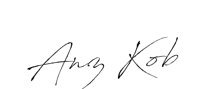 How to make Anz Kob signature? Antro_Vectra is a professional autograph style. Create handwritten signature for Anz Kob name. Anz Kob signature style 6 images and pictures png