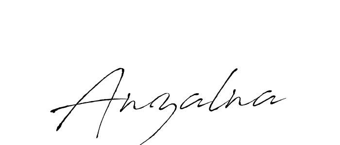 Create a beautiful signature design for name Anzalna. With this signature (Antro_Vectra) fonts, you can make a handwritten signature for free. Anzalna signature style 6 images and pictures png