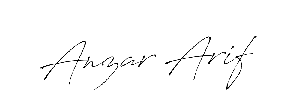 Anzar Arif stylish signature style. Best Handwritten Sign (Antro_Vectra) for my name. Handwritten Signature Collection Ideas for my name Anzar Arif. Anzar Arif signature style 6 images and pictures png