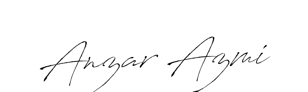 How to make Anzar Azmi name signature. Use Antro_Vectra style for creating short signs online. This is the latest handwritten sign. Anzar Azmi signature style 6 images and pictures png