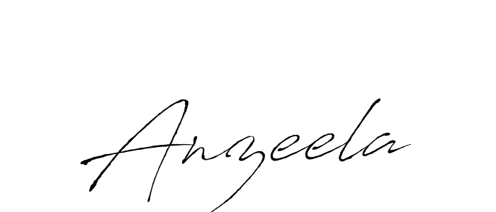 How to make Anzeela name signature. Use Antro_Vectra style for creating short signs online. This is the latest handwritten sign. Anzeela signature style 6 images and pictures png