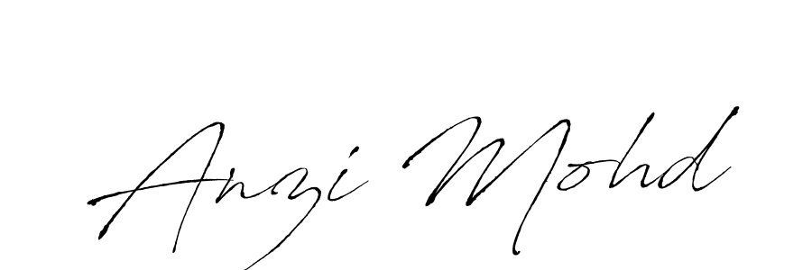 The best way (Antro_Vectra) to make a short signature is to pick only two or three words in your name. The name Anzi Mohd include a total of six letters. For converting this name. Anzi Mohd signature style 6 images and pictures png