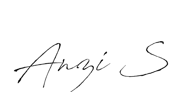 Use a signature maker to create a handwritten signature online. With this signature software, you can design (Antro_Vectra) your own signature for name Anzi S. Anzi S signature style 6 images and pictures png