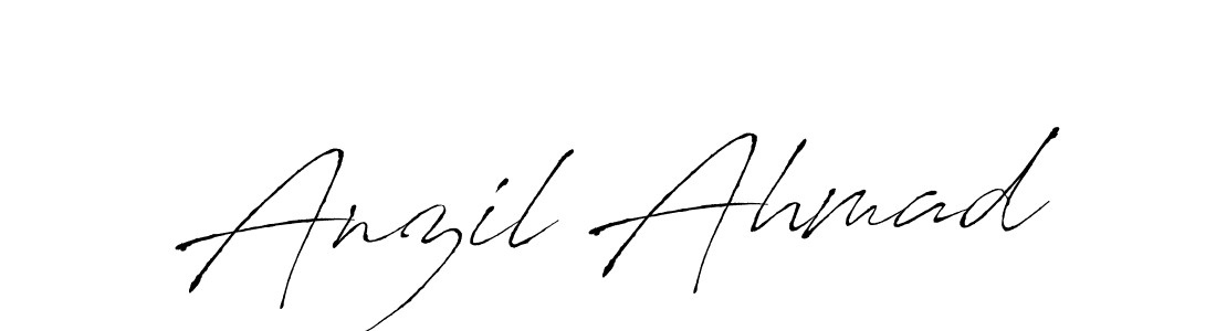 Anzil Ahmad stylish signature style. Best Handwritten Sign (Antro_Vectra) for my name. Handwritten Signature Collection Ideas for my name Anzil Ahmad. Anzil Ahmad signature style 6 images and pictures png