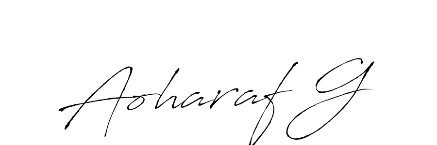 Use a signature maker to create a handwritten signature online. With this signature software, you can design (Antro_Vectra) your own signature for name Aoharaf G. Aoharaf G signature style 6 images and pictures png
