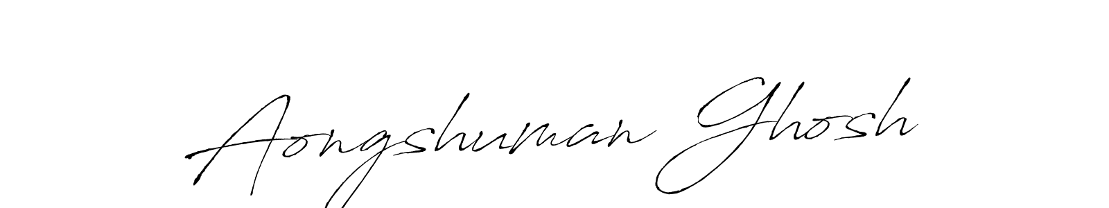 Antro_Vectra is a professional signature style that is perfect for those who want to add a touch of class to their signature. It is also a great choice for those who want to make their signature more unique. Get Aongshuman Ghosh name to fancy signature for free. Aongshuman Ghosh signature style 6 images and pictures png