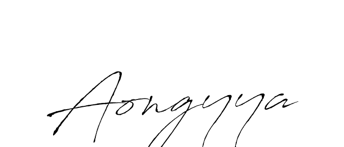 How to make Aongyya name signature. Use Antro_Vectra style for creating short signs online. This is the latest handwritten sign. Aongyya signature style 6 images and pictures png
