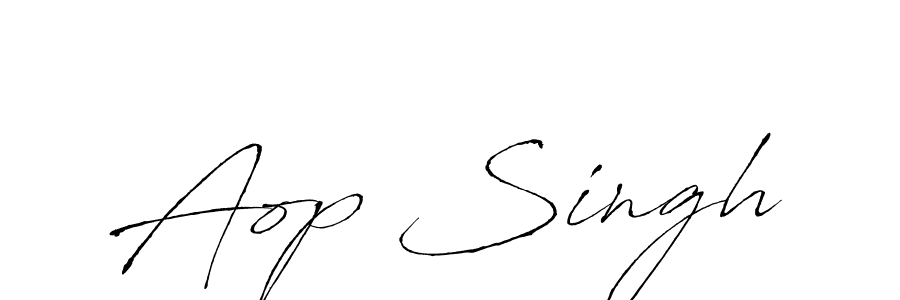 Design your own signature with our free online signature maker. With this signature software, you can create a handwritten (Antro_Vectra) signature for name Aop Singh. Aop Singh signature style 6 images and pictures png