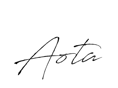 Design your own signature with our free online signature maker. With this signature software, you can create a handwritten (Antro_Vectra) signature for name Aota. Aota signature style 6 images and pictures png