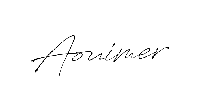 Use a signature maker to create a handwritten signature online. With this signature software, you can design (Antro_Vectra) your own signature for name Aouimer. Aouimer signature style 6 images and pictures png