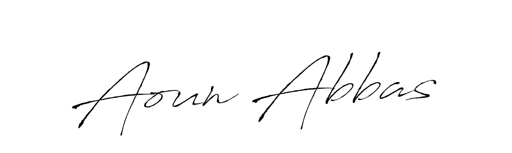 Also we have Aoun Abbas name is the best signature style. Create professional handwritten signature collection using Antro_Vectra autograph style. Aoun Abbas signature style 6 images and pictures png