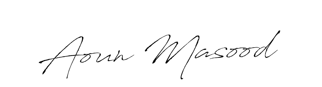 Also we have Aoun Masood name is the best signature style. Create professional handwritten signature collection using Antro_Vectra autograph style. Aoun Masood signature style 6 images and pictures png