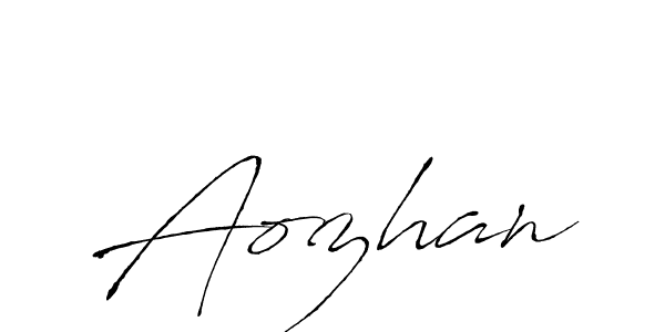 Design your own signature with our free online signature maker. With this signature software, you can create a handwritten (Antro_Vectra) signature for name Aozhan. Aozhan signature style 6 images and pictures png