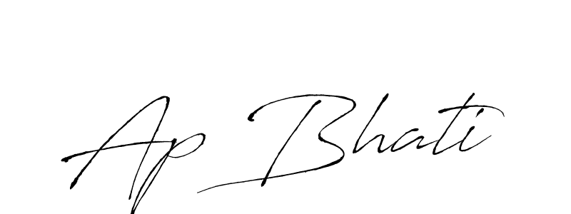 Create a beautiful signature design for name Ap Bhati. With this signature (Antro_Vectra) fonts, you can make a handwritten signature for free. Ap Bhati signature style 6 images and pictures png