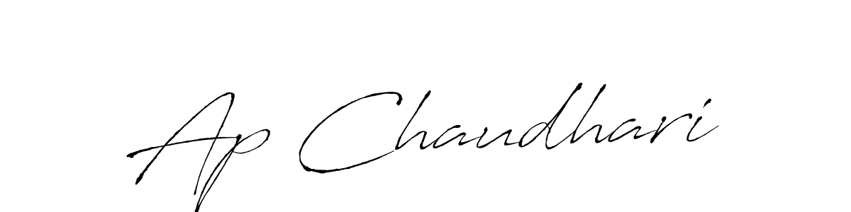 How to make Ap Chaudhari signature? Antro_Vectra is a professional autograph style. Create handwritten signature for Ap Chaudhari name. Ap Chaudhari signature style 6 images and pictures png