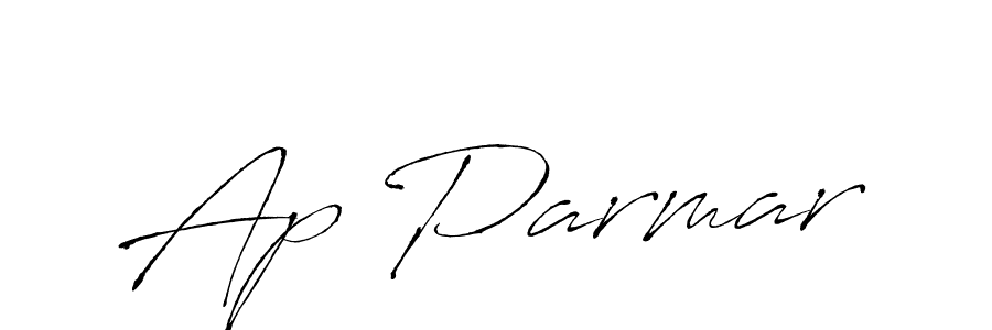 How to make Ap Parmar name signature. Use Antro_Vectra style for creating short signs online. This is the latest handwritten sign. Ap Parmar signature style 6 images and pictures png