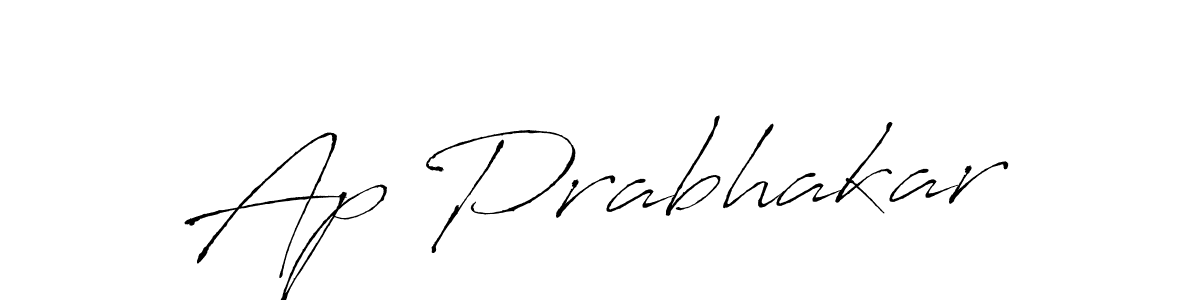 How to make Ap Prabhakar name signature. Use Antro_Vectra style for creating short signs online. This is the latest handwritten sign. Ap Prabhakar signature style 6 images and pictures png