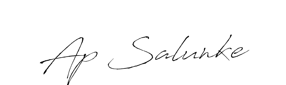 Antro_Vectra is a professional signature style that is perfect for those who want to add a touch of class to their signature. It is also a great choice for those who want to make their signature more unique. Get Ap Salunke name to fancy signature for free. Ap Salunke signature style 6 images and pictures png