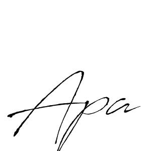 Use a signature maker to create a handwritten signature online. With this signature software, you can design (Antro_Vectra) your own signature for name Apa. Apa signature style 6 images and pictures png