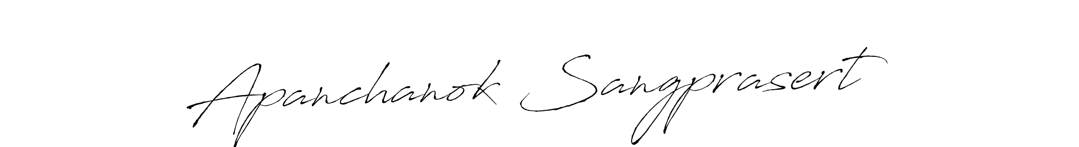 This is the best signature style for the Apanchanok Sangprasert name. Also you like these signature font (Antro_Vectra). Mix name signature. Apanchanok Sangprasert signature style 6 images and pictures png