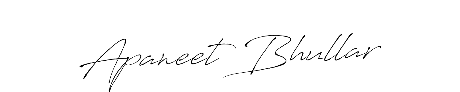 Make a beautiful signature design for name Apaneet Bhullar. With this signature (Antro_Vectra) style, you can create a handwritten signature for free. Apaneet Bhullar signature style 6 images and pictures png