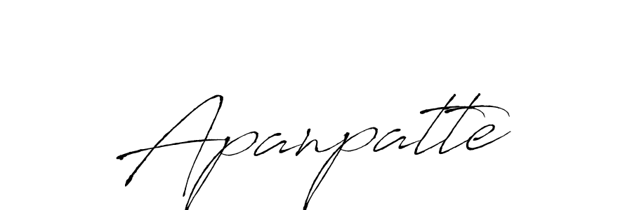 How to make Apanpatte signature? Antro_Vectra is a professional autograph style. Create handwritten signature for Apanpatte name. Apanpatte signature style 6 images and pictures png