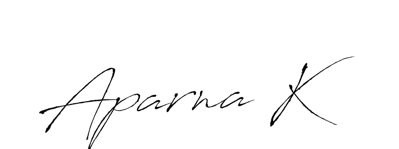 It looks lik you need a new signature style for name Aparna K. Design unique handwritten (Antro_Vectra) signature with our free signature maker in just a few clicks. Aparna K signature style 6 images and pictures png