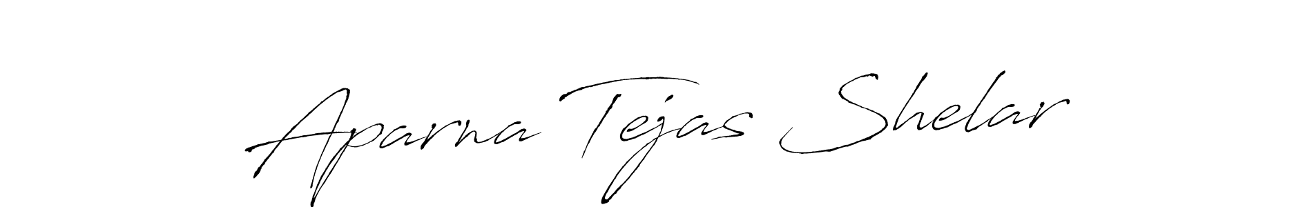 Antro_Vectra is a professional signature style that is perfect for those who want to add a touch of class to their signature. It is also a great choice for those who want to make their signature more unique. Get Aparna Tejas Shelar name to fancy signature for free. Aparna Tejas Shelar signature style 6 images and pictures png