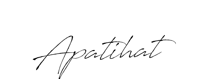 Use a signature maker to create a handwritten signature online. With this signature software, you can design (Antro_Vectra) your own signature for name Apatihat. Apatihat signature style 6 images and pictures png