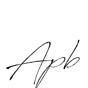 Make a beautiful signature design for name Apb. With this signature (Antro_Vectra) style, you can create a handwritten signature for free. Apb signature style 6 images and pictures png