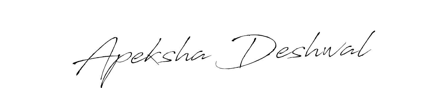 Design your own signature with our free online signature maker. With this signature software, you can create a handwritten (Antro_Vectra) signature for name Apeksha Deshwal. Apeksha Deshwal signature style 6 images and pictures png