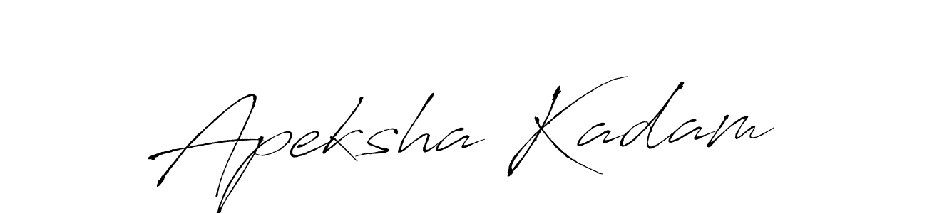 How to make Apeksha Kadam name signature. Use Antro_Vectra style for creating short signs online. This is the latest handwritten sign. Apeksha Kadam signature style 6 images and pictures png
