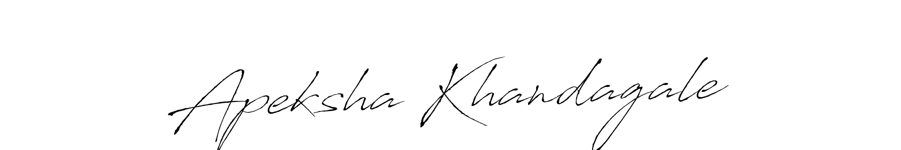 Create a beautiful signature design for name Apeksha Khandagale. With this signature (Antro_Vectra) fonts, you can make a handwritten signature for free. Apeksha Khandagale signature style 6 images and pictures png