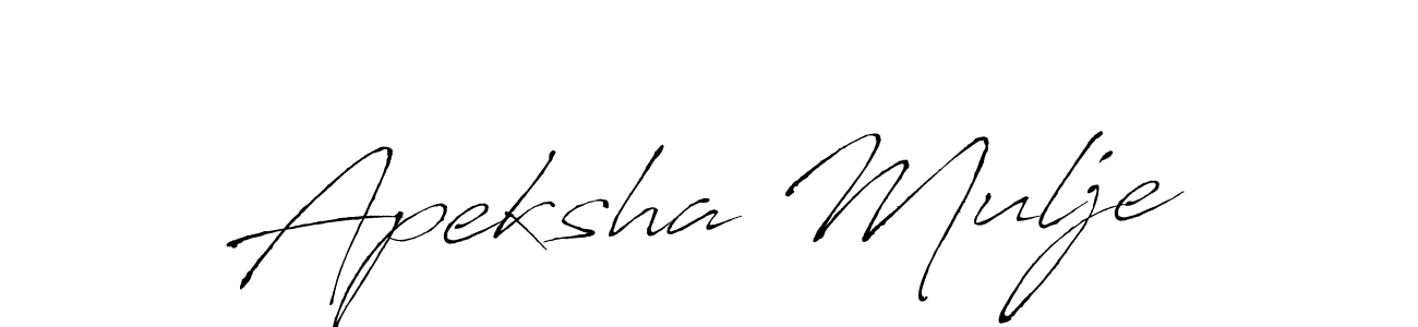 Design your own signature with our free online signature maker. With this signature software, you can create a handwritten (Antro_Vectra) signature for name Apeksha Mulje. Apeksha Mulje signature style 6 images and pictures png