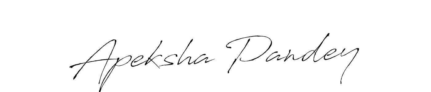 Make a beautiful signature design for name Apeksha Pandey. With this signature (Antro_Vectra) style, you can create a handwritten signature for free. Apeksha Pandey signature style 6 images and pictures png