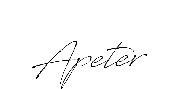 It looks lik you need a new signature style for name Apeter. Design unique handwritten (Antro_Vectra) signature with our free signature maker in just a few clicks. Apeter signature style 6 images and pictures png