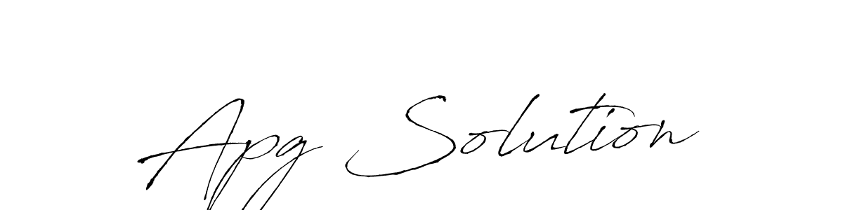 Make a beautiful signature design for name Apg Solution. With this signature (Antro_Vectra) style, you can create a handwritten signature for free. Apg Solution signature style 6 images and pictures png