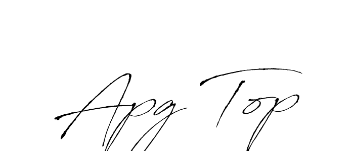 How to make Apg Top name signature. Use Antro_Vectra style for creating short signs online. This is the latest handwritten sign. Apg Top signature style 6 images and pictures png