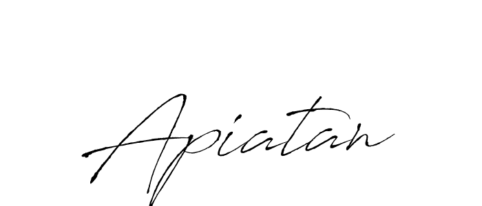 Use a signature maker to create a handwritten signature online. With this signature software, you can design (Antro_Vectra) your own signature for name Apiatan. Apiatan signature style 6 images and pictures png