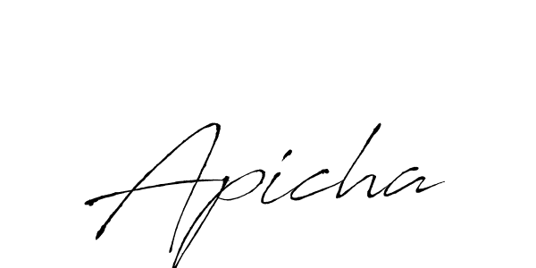 Once you've used our free online signature maker to create your best signature Antro_Vectra style, it's time to enjoy all of the benefits that Apicha name signing documents. Apicha signature style 6 images and pictures png