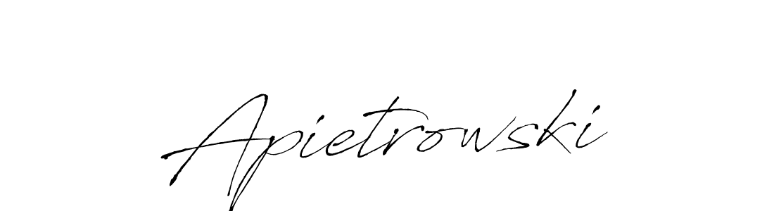 Make a beautiful signature design for name Apietrowski. With this signature (Antro_Vectra) style, you can create a handwritten signature for free. Apietrowski signature style 6 images and pictures png
