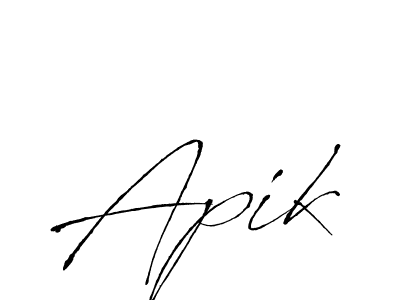 The best way (Antro_Vectra) to make a short signature is to pick only two or three words in your name. The name Apik include a total of six letters. For converting this name. Apik signature style 6 images and pictures png